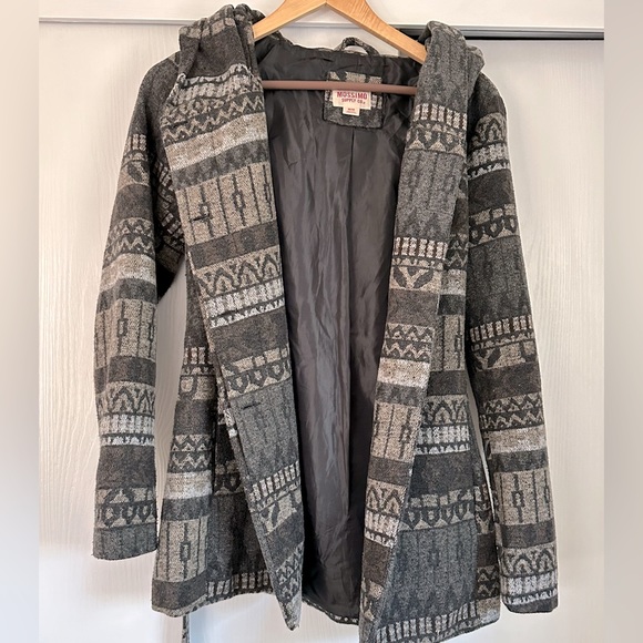 Merona Women’s Medium Hooded Patterned Pea Coat - Picture 4 of 10